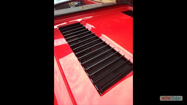 Engine cover louvres